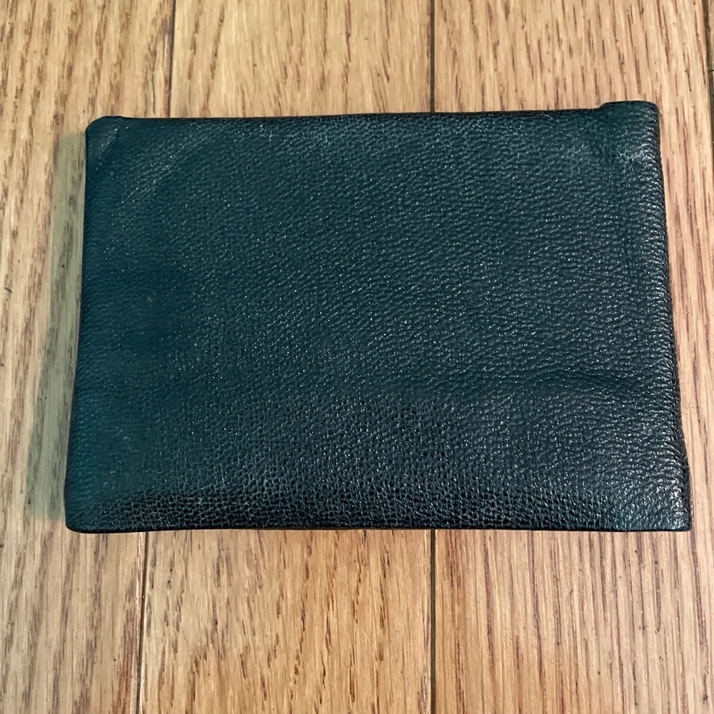 New Vintage Di Lido Leather Bifold Wallet Black with Box